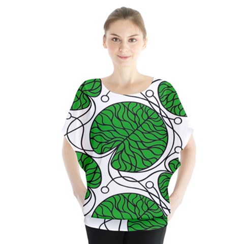 Leaf Green Blouse by Mariart