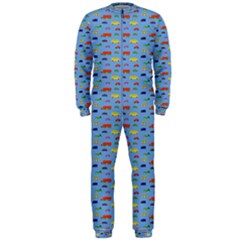 Miniature Car Buses Trucks School Buses Onepiece Jumpsuit (men)  by Mariart