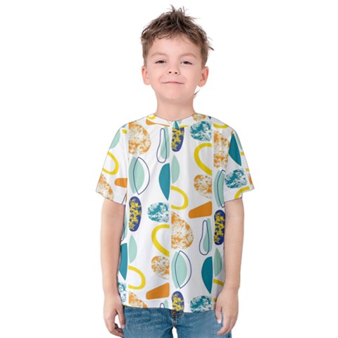 Pebbles Texture Mid Century Kids  Cotton Tee by Mariart