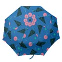 Seamless Triangle Circle Blue Waves Pink Folding Umbrellas View1