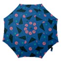 Seamless Triangle Circle Blue Waves Pink Hook Handle Umbrellas (Large) View1