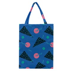 Seamless Triangle Circle Blue Waves Pink Classic Tote Bag by Mariart