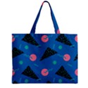 Seamless Triangle Circle Blue Waves Pink Zipper Mini Tote Bag View2