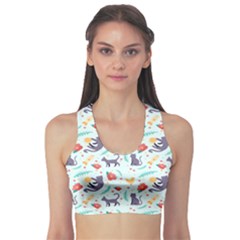 Redbubble Animals Cat Bird Flower Floral Leaf Fish Sports Bra by Mariart