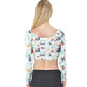 Redbubble Animals Cat Bird Flower Floral Leaf Fish Long Sleeve Crop Top View2