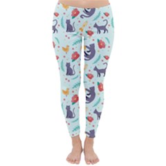 Redbubble Animals Cat Bird Flower Floral Leaf Fish Classic Winter Leggings by Mariart