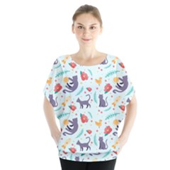 Redbubble Animals Cat Bird Flower Floral Leaf Fish Blouse