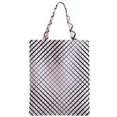 Simple Pattern Waves Plaid Black White Zipper Classic Tote Bag by Mariart