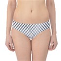 Simple Pattern Waves Plaid Black White Hipster Bikini Bottoms View1