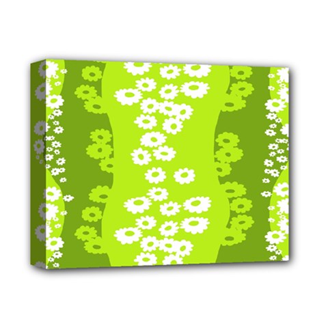 Sunflower Green Deluxe Canvas 14  X 11  by Mariart