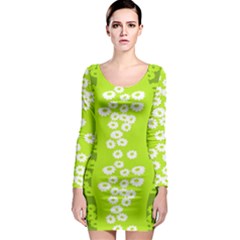 Sunflower Green Long Sleeve Bodycon Dress