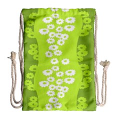 Sunflower Green Drawstring Bag (large) by Mariart