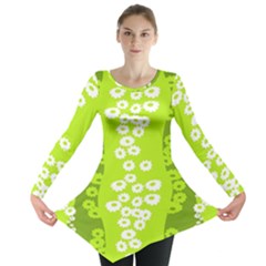 Sunflower Green Long Sleeve Tunic  by Mariart