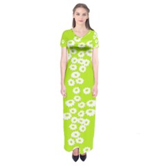 Sunflower Green Short Sleeve Maxi Dress