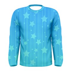 Star Blue Sky Space Line Vertical Light Men s Long Sleeve Tee by Mariart