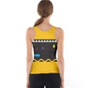 Bright Polka Wave Chevron Yellow Black Tank Top View2