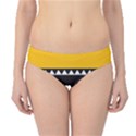 Bright Polka Wave Chevron Yellow Black Hipster Bikini Bottoms View1