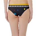 Bright Polka Wave Chevron Yellow Black Hipster Bikini Bottoms View2