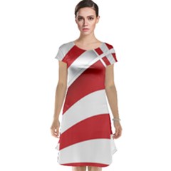 American Flag Star Blue Line Red White Cap Sleeve Nightdress by Mariart