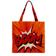 Boom Sale Orange Zipper Grocery Tote Bag by Mariart