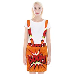 Boom Sale Orange Braces Suspender Skirt by Mariart