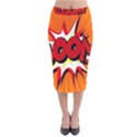 Boom Sale Orange Velvet Midi Pencil Skirt View1