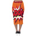 Boom Sale Orange Velvet Midi Pencil Skirt View2