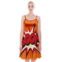 Boom Sale Orange Spaghetti Strap Velvet Dress View1