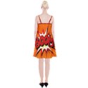 Boom Sale Orange Spaghetti Strap Velvet Dress View2