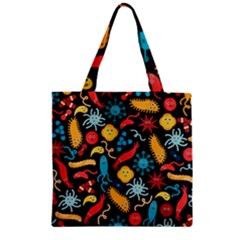 Worm Insect Bacteria Monster Zipper Grocery Tote Bag by Mariart