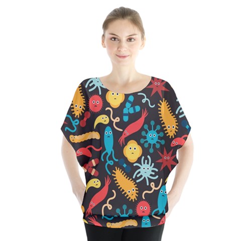 Worm Insect Bacteria Monster Blouse by Mariart