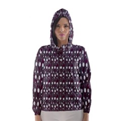 Circles Dots Background Texture Hooded Wind Breaker (women) by Mariart