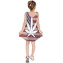 Flag American Star Blue Line White Red Marijuana Leaf Kids  Sleeveless Dress View2