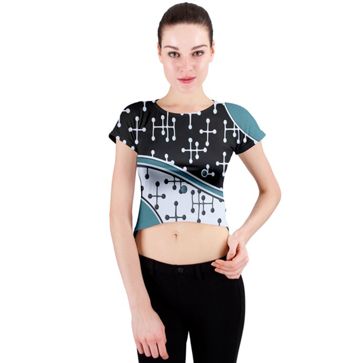 Decoboom Custom Pickguard Engraved Eames Dots Crew Neck Crop Top