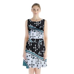 Decoboom Custom Pickguard Engraved Eames Dots Sleeveless Waist Tie Chiffon Dress by Mariart