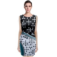 Decoboom Custom Pickguard Engraved Eames Dots Sleeveless Velvet Midi Dress by Mariart