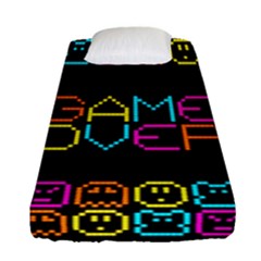 Game Face Mask Sign Fitted Sheet (single Size) by Mariart