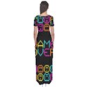 Game Face Mask Sign Short Sleeve Maxi Dress View2