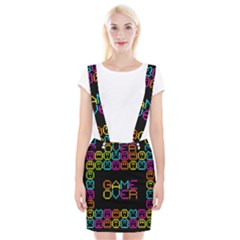 Game Face Mask Sign Braces Suspender Skirt by Mariart