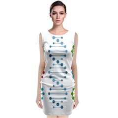 Genetic Dna Blood Flow Cells Classic Sleeveless Midi Dress by Mariart