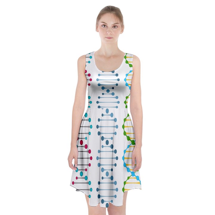 Genetic Dna Blood Flow Cells Racerback Midi Dress