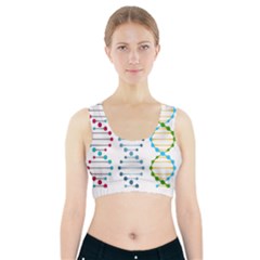 Genetic Dna Blood Flow Cells Sports Bra With Pocket by Mariart