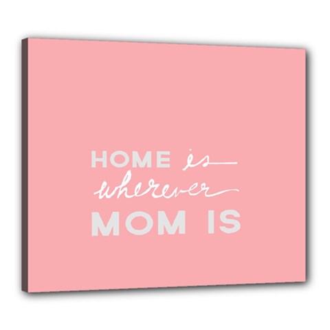 Home Love Mom Sexy Pink Canvas 24  X 20  by Mariart