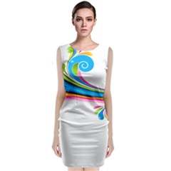 Colored Lines Rainbow Classic Sleeveless Midi Dress by Mariart