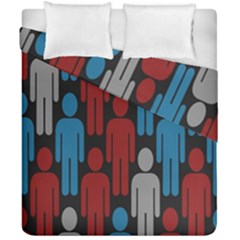 Human Man People Red Blue Grey Black Duvet Cover Double Side (california King Size)