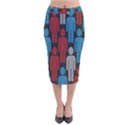 Human Man People Red Blue Grey Black Velvet Midi Pencil Skirt View1