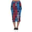 Human Man People Red Blue Grey Black Velvet Midi Pencil Skirt View2