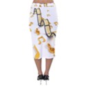 Isolated Three Dimensional Negative Roll Musical Notes Movie Velvet Midi Pencil Skirt View2