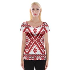 Fabric Aztec Women s Cap Sleeve Top by Mariart