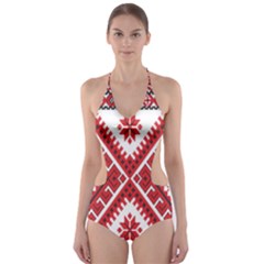 Fabric Aztec Cut-out One Piece Swimsuit by Mariart